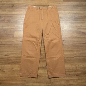 Spier & Mackay Chino Pants Mens 35x29 Brown Relaxed Fit Premium Cotton Trousers